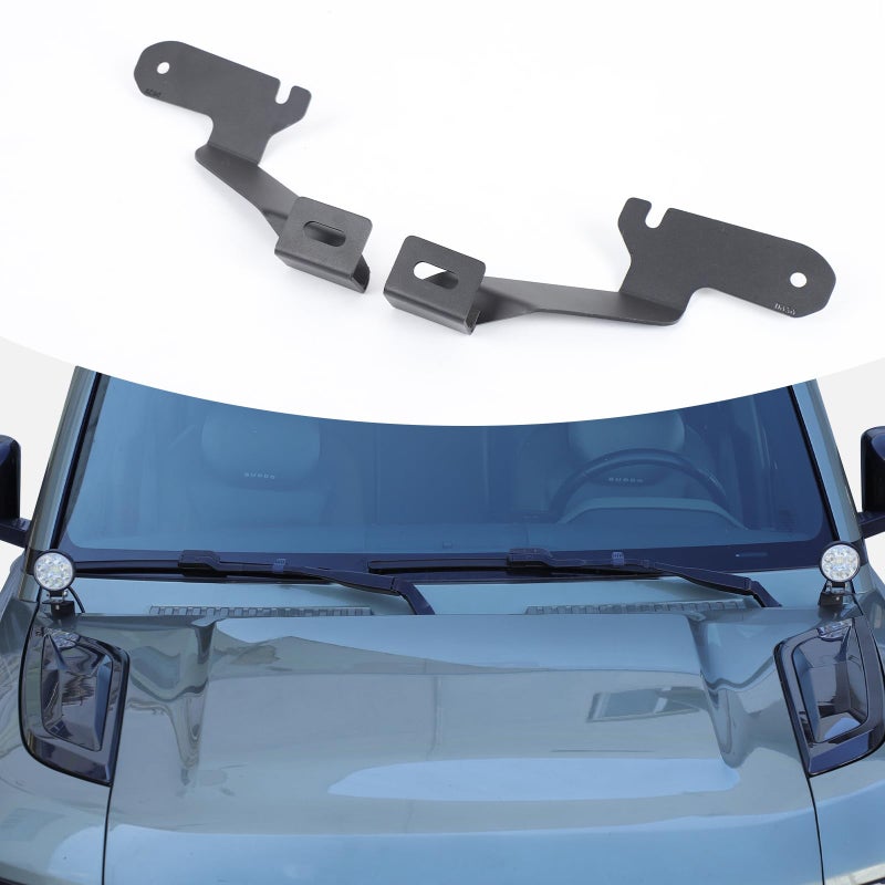 Carbon Steel Car Hoods Spotlights Bracket Compatible with Land Rover Defender 90 110 130 20202025 Auto Ditch Light Brackets Hood Hinges Mount Bracket Exterior Accessories Style B